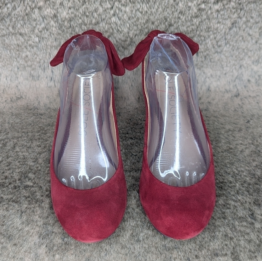 Sole Society Opal Suede Slingback Pumps Red Women's 7.5 - Picture 3 of 11